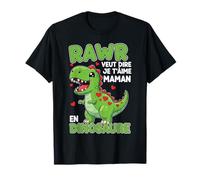 Enfant J’aime Ma Maman Dino Rawr Garçon Fête des Mères T-Shirt