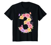 Enfant J'Ai 3 Ans !! Filles 3e Anniversaire Fleurs Papillon T-Shirt