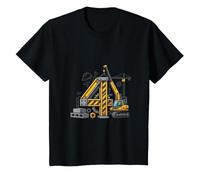 Enfant J'Ai 4 Ans ! Chantier de Construction d'excavatrice 4e T-Shirt