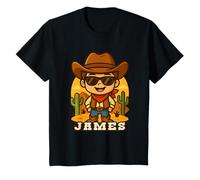 Enfant James Cowboy pour garçons Thème Rodeo Country Western T-Shirt