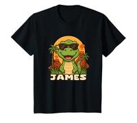 Enfant James - Design Dinosaure T-Rex avec Prénom pour Enfants T-Shirt