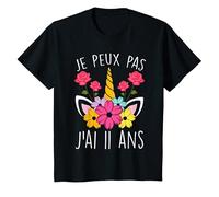 Enfant Je Peux Pas J'ai 11 Ans Cadeau Anniversaire Fille Licorne T-Shirt