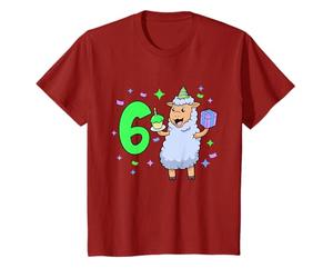Enfant Je suis 6 avec des moutons - anniversaire fille 6 ans T-Shirt
