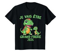Enfant Je vais être grand frère 2026 dinosaure deux dinosaures bébé T-Shirt