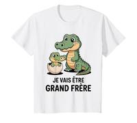 Enfant Je Vais Être Grand Frère Crocodile Mignon Annonce Grossesse T-Shirt