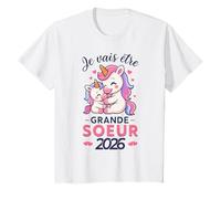Enfant Je Vais Être Grande Sœur 2026 - Licorne Future Grande Sœur T-Shirt