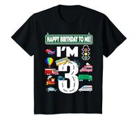 Enfant Joyeux Anniversaire pour Moi ! Je suis 3 (Trois) sur Le thème du Transport T-Shirt