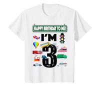 Enfant Joyeux Anniversaire pour Moi ! Je suis 3 (Trois) sur Le thème du Transport T-Shirt