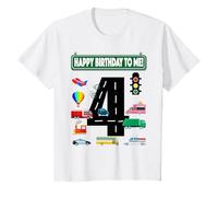 Enfant Joyeux Anniversaire pour Moi ! Je suis 4 (Quatre) sur Le thème du Transport T-Shirt