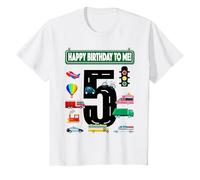 Enfant Joyeux Anniversaire pour Moi ! Je suis 5 (Cinq) sur Le thème du Transport T-Shirt