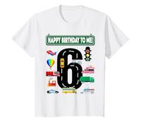Enfant Joyeux Anniversaire pour Moi ! Je suis 6 (Six) sur Le thème des transports T-Shirt
