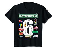 Enfant Joyeux Anniversaire pour Moi ! Je suis 6 (Six) sur Le thème des transports T-Shirt