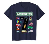 Enfant Joyeux Anniversaire pour Moi ! Je suis 7 (Sept) sur Le thème du Transport T-Shirt