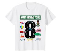Enfant Joyeux Anniversaire pour Moi ! Je suis 8 (Eight) sur Le thème des transports T-Shirt