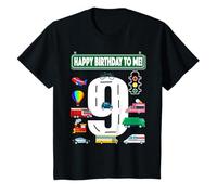 Enfant Joyeux Anniversaire pour Moi ! Je suis 9 (Neuf) sur Le thème du Transport T-Shirt