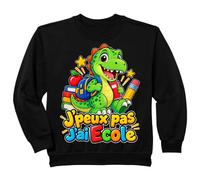 Enfant J'peux Pas J'Ai Ecole Dinosaure avec Cartable Sweatshirt