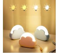 Enfant LED Rechargeable Portable, Petite Lampe Chambre Allaitement Bébé, Bebe Veilleuse de USB Chevet Intensité Réglable, Rose