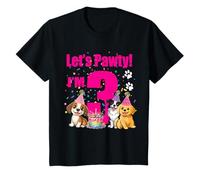 Enfant Lets Pawty I'm Three Puppy Dog Costume de fête d'anniversaire T-Shirt