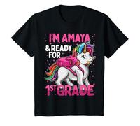 Enfant Licorne de 1ère année I'm Amaya And Ready For First Grade T-Shirt