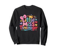 Enfant Little Threenager Threenager Anniversaire Fille 3 Ans Sweatshirt
