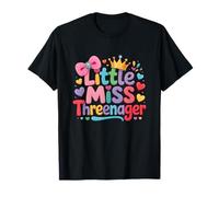 Enfant Little Threenager Threenager Anniversaire Fille 3 Ans T-Shirt