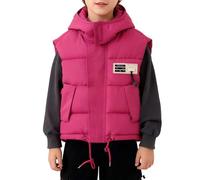 Enfant Manteau sans Manches Gilet MatelasséE en Coton, Doudoune GarçOn 3-8 Ans Automne Et Hiver A Capuche Chaud Coupe-Vent LéGer Doux Et Confortable Zippe DéContracté pour Le Quotidien