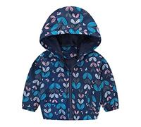 Enfant Manteaux Imperméable, Animal Imprimé Garçon Filles Cape de Pluie Enfant Veste Coupe Vent à Capuche Blouson de Pluie Léger Respirant Doublé de Doux Outwear Vêtement de Pluie à Capuche