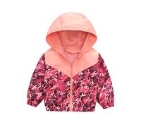 Enfant Manteaux Imperméable, Animal Imprimé Garçon Filles Cape de Pluie Enfant Veste Coupe Vent à Capuche Blouson de Pluie Léger Respirant Doublé de Doux Outwear Vêtement de Pluie à Capuche