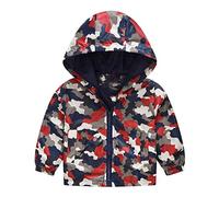 Enfant Manteaux Imperméable, Animal Imprimé Garçon Filles Cape de Pluie Enfant Veste Coupe Vent à Capuche Blouson de Pluie Léger Respirant Doublé de Doux Outwear Vêtement de Pluie à Capuche