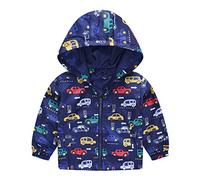 Enfant Manteaux Imperméable, Animal Imprimé Garçon Filles Cape de Pluie Enfant Veste Coupe Vent à Capuche Blouson de Pluie Léger Respirant Doublé de Doux Outwear Vêtement de Pluie à Capuche