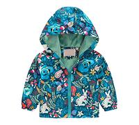 Enfant Manteaux Imperméable, Animal Imprimé Garçon Filles Cape de Pluie Enfant Veste Coupe Vent à Capuche Blouson de Pluie Léger Respirant Doublé de Doux Outwear Vêtement de Pluie à Capuche