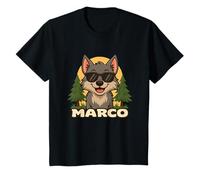 Enfant Marco - Design Loup avec Prénom pour Enfants T-Shirt