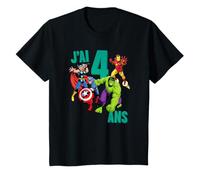 Enfant Marvel Avengers Anniversaire 4 Ans T-Shirt