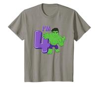 Enfant Marvel Hulk Cute Hulk 4th Birthday I'm 4 T-Shirt