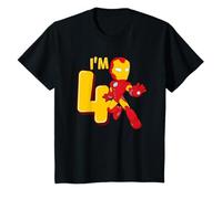 Enfant Marvel Iron Man Cute Iron Man 4th Birthday I'm 4 T-Shirt