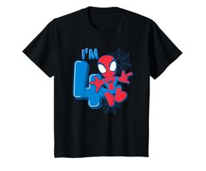 Enfant Marvel Spider-Man Cute Spidey 4th Birthday I'm 4 T-Shirt
