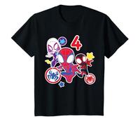 Enfant Marvel Spidey and His Amazing Friends 4 Year Old Birthday T-Shirt