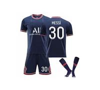 Maillot de supporter de football Haobuy Enfant Messi PSG 30 Maillot de Football Paris avec Chaussettes de Sport 2021 Pop - Taille 26