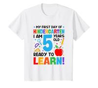 Enfant Mon Premier Jour de Maternelle à 5 Ans Premier Jour d'école T-Shirt