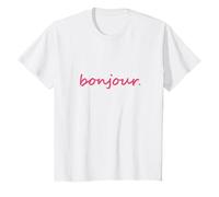 Enfant Motif « Bonjour » pour Enfants en Rose T-Shirt
