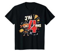 Enfant Ninja J'Ai 4 Ans 4éme Anniversaire Enfant T-Shirt