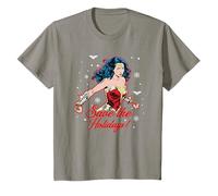 Enfant Noël Wonder Woman Saving The Holidays T-Shirt