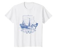 Enfant One Piece Going Merry Chapeau de paille Pirates Blueprint Kids T-Shirt