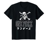 Enfant One Piece Kanji & Chapeau de paille Pirates Logo Anime Kids T-Shirt