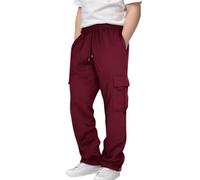 Enfant Pantalon Cargo Garçon Baggy Pantalon Jogging de Travail Hiver Sport Taille Élastique Chaud Garcon Mode Survêtement Chasse Hip Hop Décontracté Pants