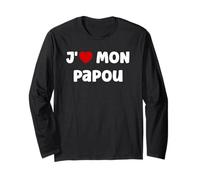 Enfant Papa Amour J'aime Mon Papou Manche Longue