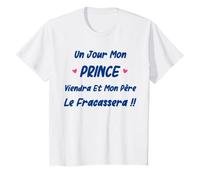 Enfant Papa Humour petite fille Un jour mon prince viendra T-Shirt