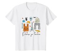 Enfant Paris Je T'aime Paris Lover Traveling France Bébé Enfant T-Shirt