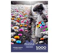 Enfant Peinture Fleurs 1000 Pièces Puzzle Adultes Puzzles Décoration D Intérieur Enfants Cadeaux Jouets De Jeu Stimulants 70x50cm/1000pcs