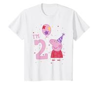 Enfant Peppa Pig I'm 2 Birthday With Confetti T-Shirt